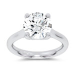 14K White Gold 4.00 CT Certified Lab-Grown Round Solitaire Ring