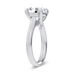 14K White Gold 4.00 CT Certified Lab-Grown Round Solitaire Ring - Image 2