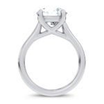 14K White Gold 4.00 CT Certified Lab-Grown Round Solitaire Ring - Image 3