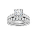 14K White Gold 3.50CT Round Diamond Bridal Set