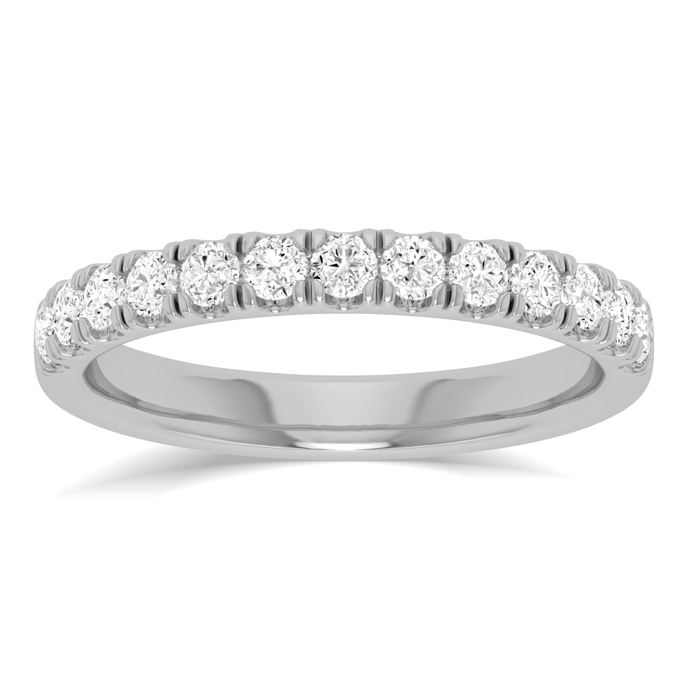 14K White Gold 0.50CT Certified Lab Grown Diamond Band - Image 1