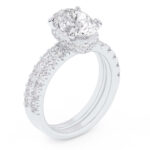 14K White Gold 4.44CT Round Diamond Bridal Set