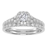 10K White Gold 0.38CT Round Diamond Bridal Set