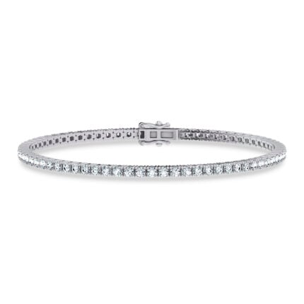 14K 3.75CT Certified Lab Grown Tennis Bracelet