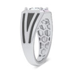 Men's 2ct Lab Grown Princess-Cut Diamond Ring in 14K White Gold - Image 2