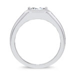 Men's 2ct Lab Grown Princess-Cut Diamond Ring in 14K White Gold - Image 3