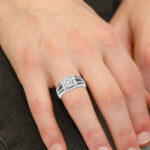 Men's 2ct Lab Grown Princess-Cut Diamond Ring in 14K White Gold - Image 4