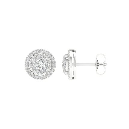 14K White Gold 1.00CT Lab Grown Diamond Earrings