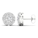 14K White Gold 2.28CT Lab Grown Round Diamond Earring