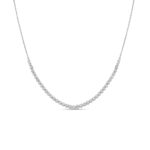 14K White Gold 1.00CT Certified Lab Grown Diamond Necklace
