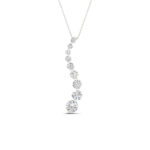 14K White Gold 1.00 CT Lab Diamond Pendant