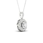14K White Gold 0.50 CT Lab Diamond Pendant