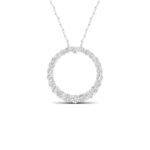 14K White Gold 1.00 CT Lab Diamond Pendant