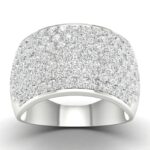 2ct Lab Grown Diamond Pave Dome Band in 14K White Gold