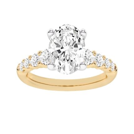 14K 3.75CT Certified Lab Grown Diamond Engagement Ring