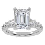 10K 3.75CT Certified Lab Grown Diamond Engagement Ring