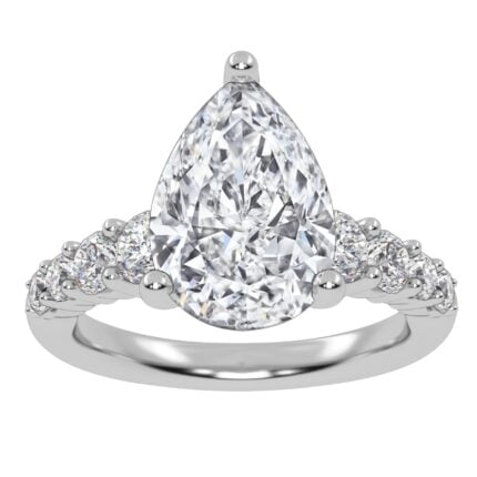10K 3.75CT Certified Lab Grown Diamond Engagement Ring