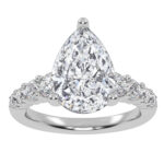 14K 3.75CT Certified Lab Grown Diamond Engagement Ring