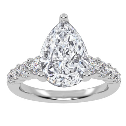 14K 3.75CT Certified Lab Grown Diamond Engagement Ring