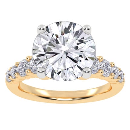14K 3.75CT Certified Lab Grown Diamond Engagement Ring