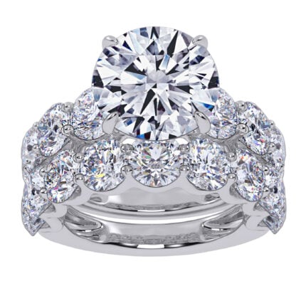 14K 10.00CT  Certified Lab Grown Diamond Bridal Set