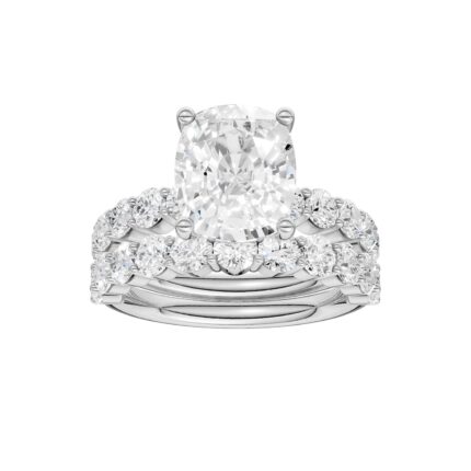 14K 5.00CT Certified Lab Grown Diamond Bridal Set