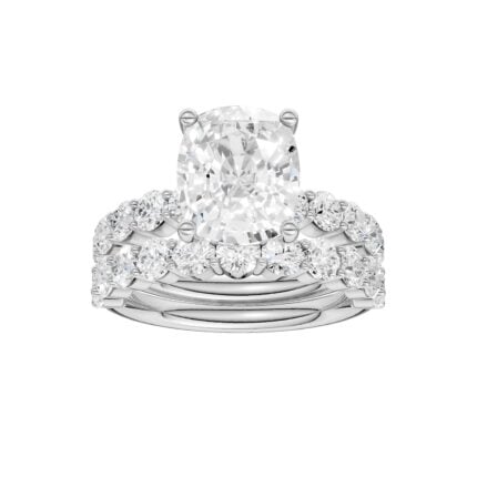 14K 4.00CT Certified Lab Grown Diamond Bridal Set