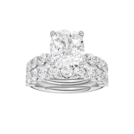 14K 6.00CT Certified Lab Grown Diamond Bridal Set