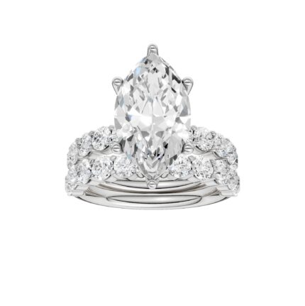 14K 4.00CT Certified Lab Grown Diamond Bridal Set