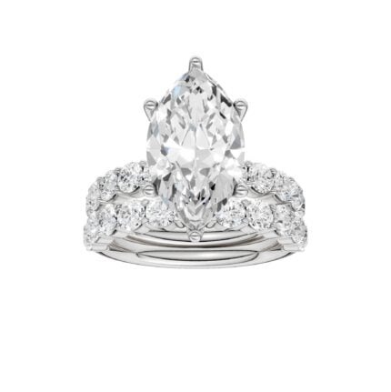 14K 6.00CT Certified Lab Grown Diamond Bridal Set