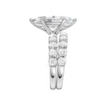 14K White Gold 5.00CT Pear Shaped Diamond Bridal Set - Image 2