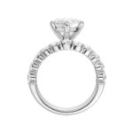 14K White Gold 5.00CT Pear Shaped Diamond Bridal Set - Image 3