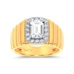 14K Yellow Gold 2.60CT Certified Lab Grown Mens Ring