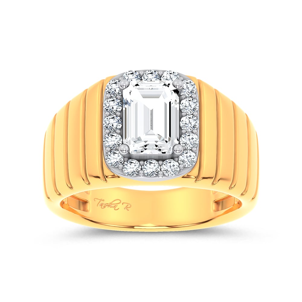 14K Yellow Gold 2.60CT Certified Lab Grown Mens Ring - Image 1