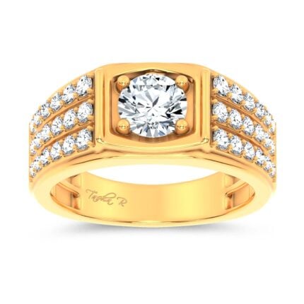 14K 2.00CT Certified Lab Grown Mens Ring