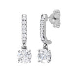 14K White Gold 2.10ct Certified Lab Grown Diamond Drop Earrings