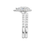 14K White Gold 3.00CT Pear Shaped Diamond Bridal Set - Image 2
