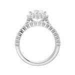 14K White Gold 3.00CT Pear Shaped Diamond Bridal Set - Image 3