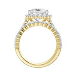 14K Yellow Gold 4.00CT Princess Cut Diamond Bridal Set - Image 3