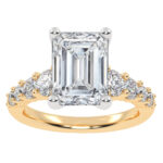14K 3.75CT Certified Lab Grown Diamond Engagement Ring