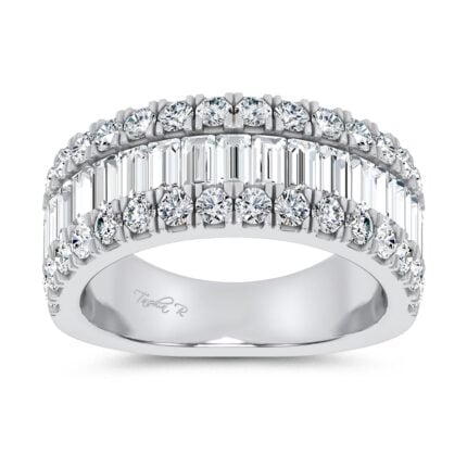 14K 2.00CT Lab Diamond  Fancy Band