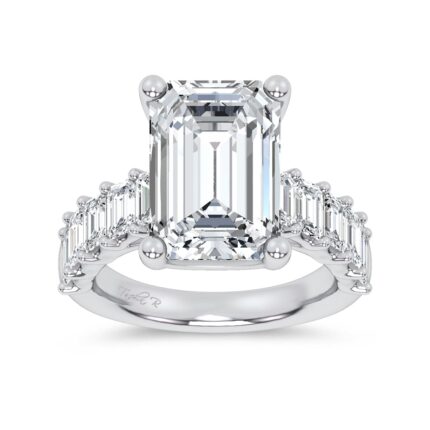 14K 9.50CT Certified Lab Grown Engagement Ring