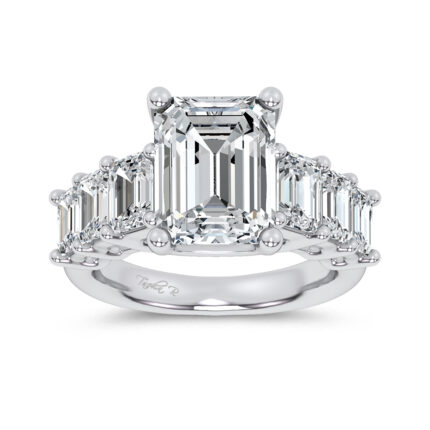 14K 7.46CT Certified Lab Grown Engagement Ring
