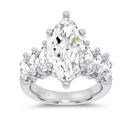 14K 6.90CT Certified Lab Grown Engagement Ring