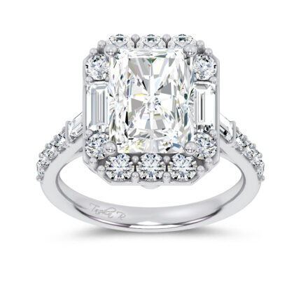 14K 6.90CT Certified Lab Grown Engagement Ring