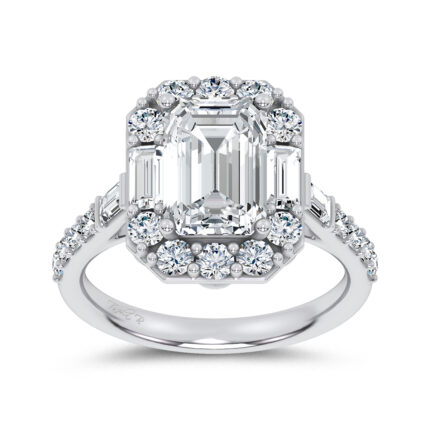 14K 3.87CT Certified Lab Grown Engagement Ring