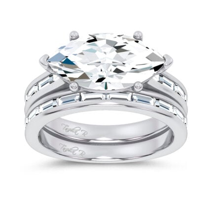 14K 3.57CT Certified Lab Grown Diamond Bridal Set