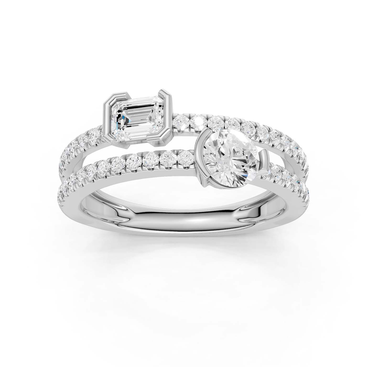 14K 1.00CT Lab Grown Diamond Fancy Ring - Image 1