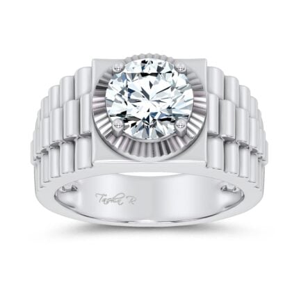 14K 2.00CT Certified Lab Grown Mens Ring