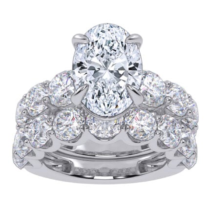 14K 10.00CT  Certified Lab Grown Diamond Bridal Set